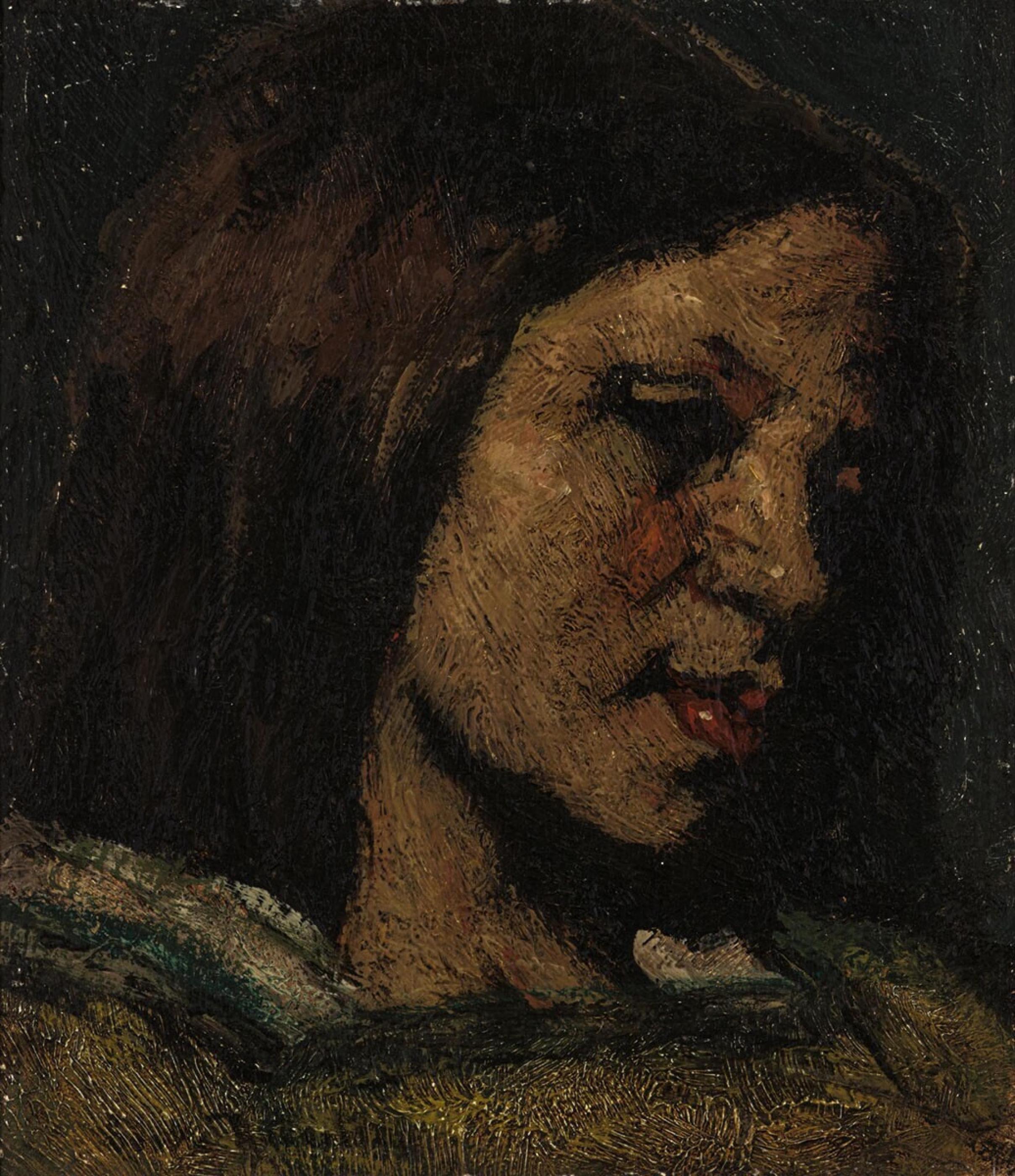 Porträtt av en ung flicka ("Greta") by Suze Robertson - 1922 - 22,7 x 26,8 cm 