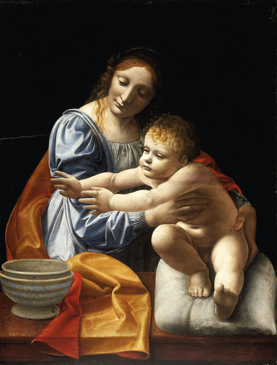 Mária gyermekével by Giovanni Antonio Boltraffio - 1495-1496 körül - 83 × 63,4 cm 