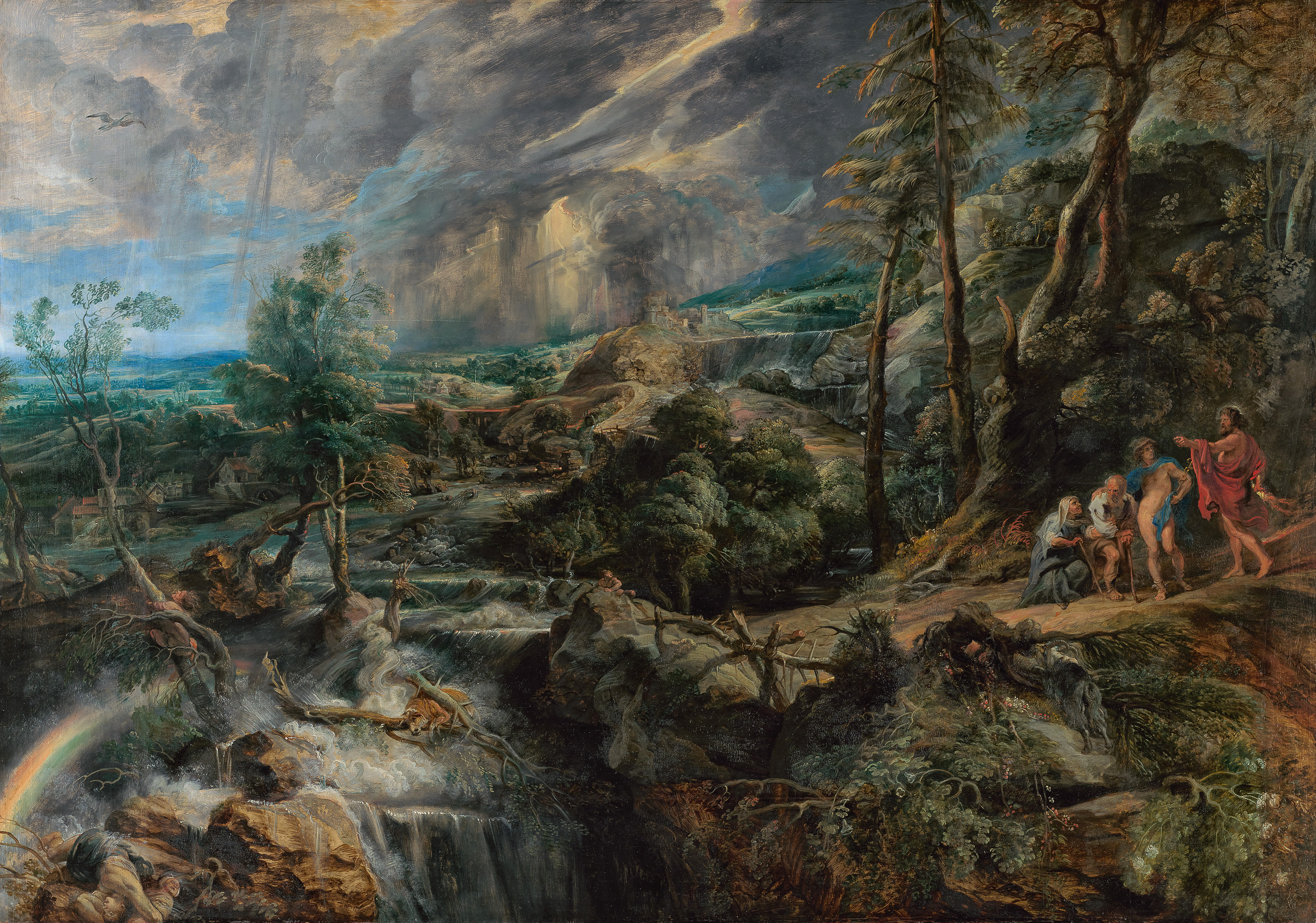 منظر طبيعي فيه فيلمون وبوتشيس by Peter Paul Rubens - 1620-1625 - الأبعاد:208.5 × 146 سم 