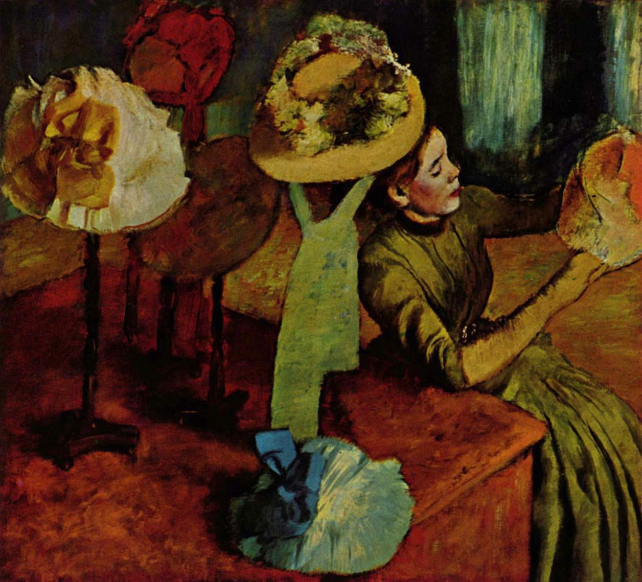 A Chapelaria by Edgar Degas - 1885 - 99 × 109 cm Art Institute of Chicago