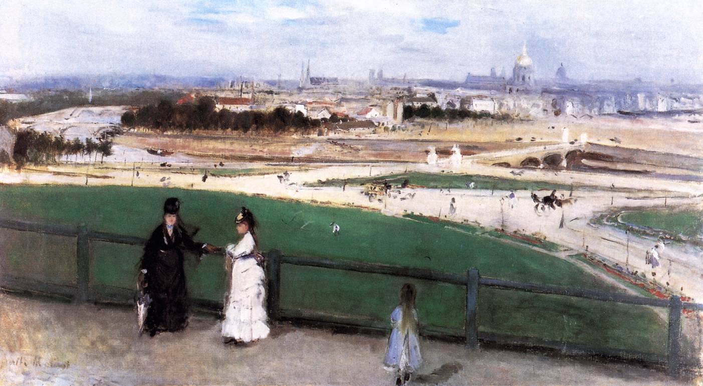View of Paris from the Trocadero by Berthe Morisot - c. 1871-1873 - 46 x 81,5 cm Santa Barbara Museum of Art