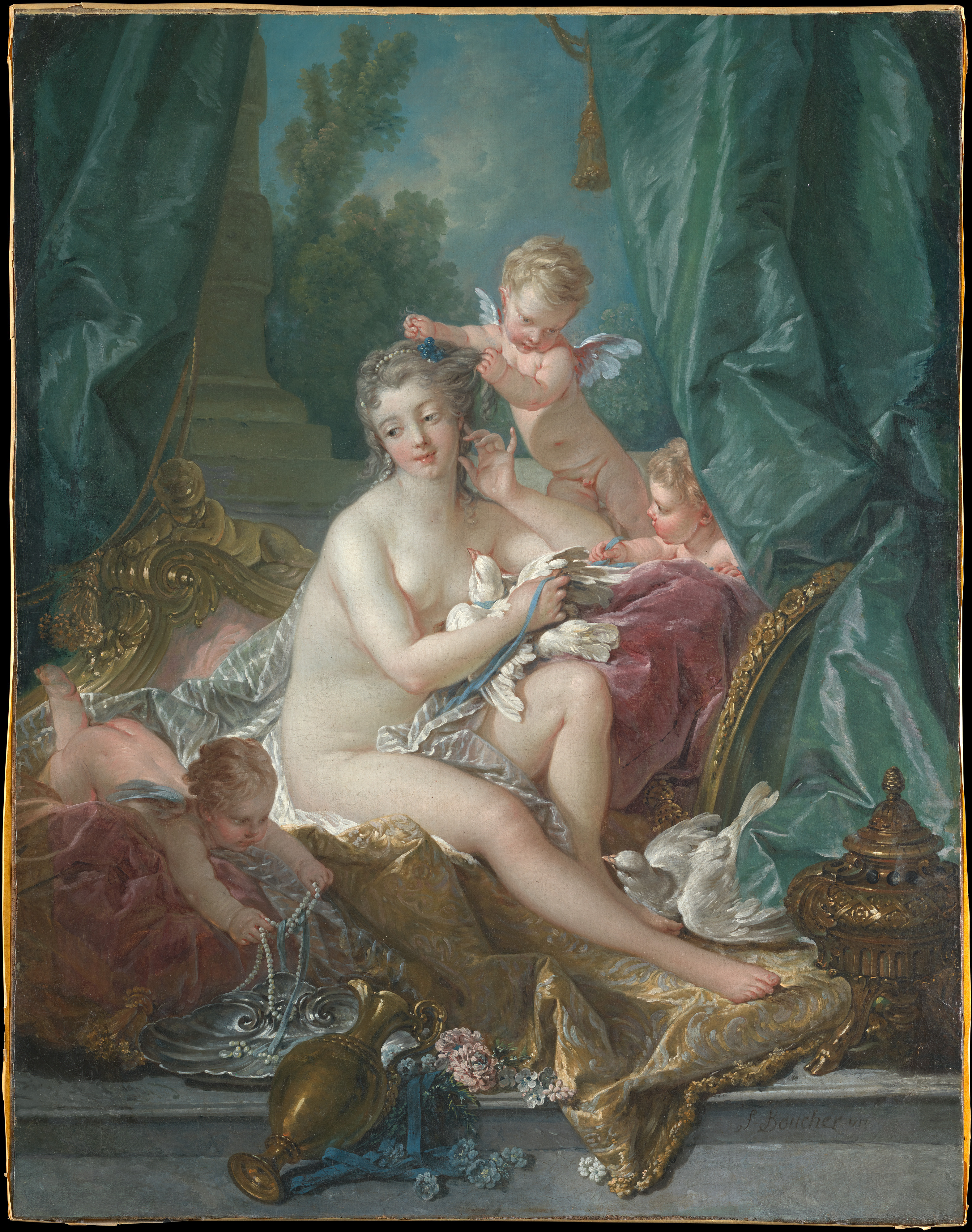 El tocador de Venus by Francois Boucher - 1751 Museo Metropolitano de Arte