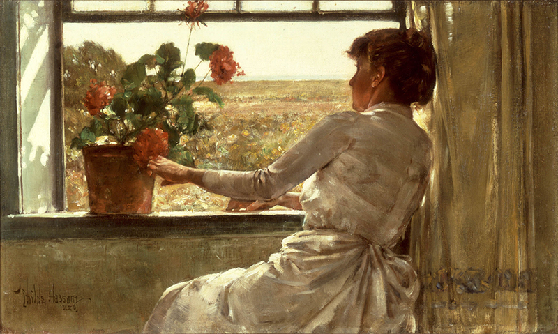 Summer Evening by Frederick Childe Hassam - 1886 - 30.8 x 51.7 cm Florence Griswold Museum