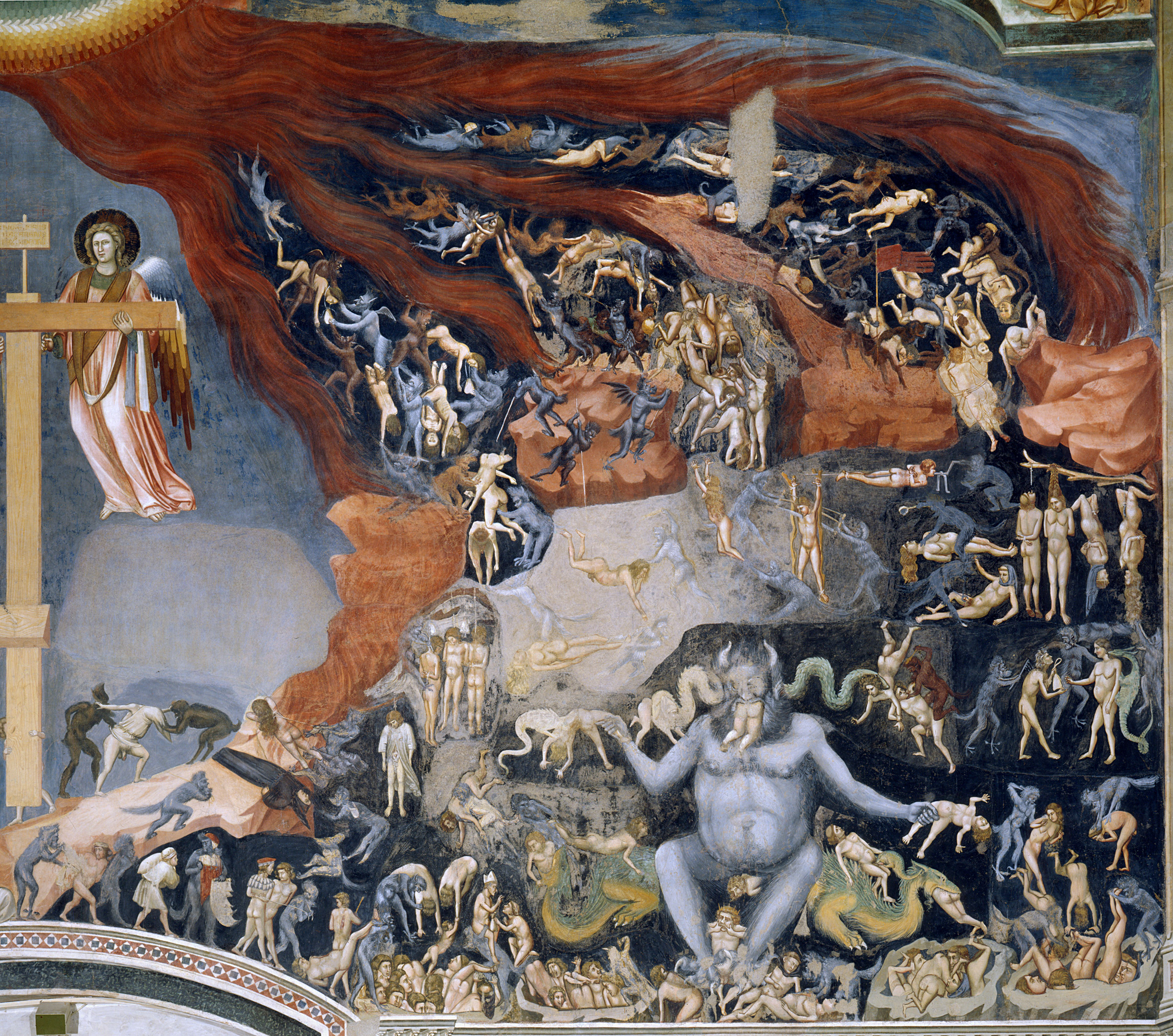 L'enfer, Giotto di Bondone by Giotto di Bondone - 1305 - 1000 × 840 cm Cappella degli Scrovegni