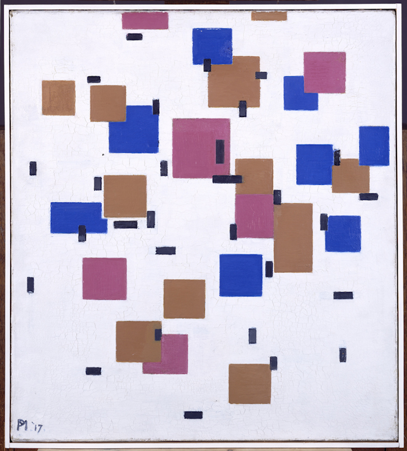 Composition in colours by Piet Mondrian - 1917 - 50,3 x 45,3 cm Kröller-Müller Museum