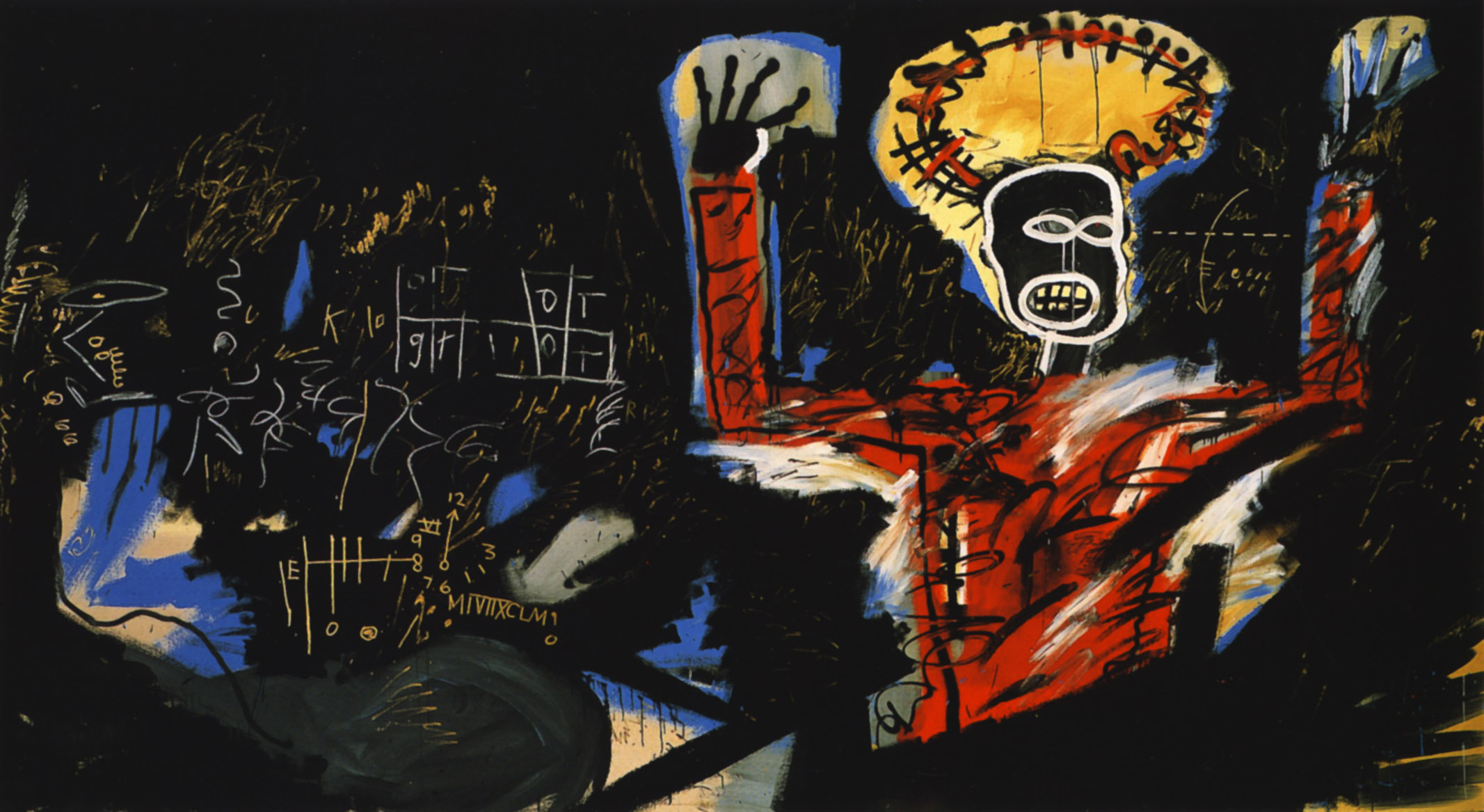 Profitto I by Jean-Michel Basquiat - 1982 - 220 cm × 400 cm collezione privata