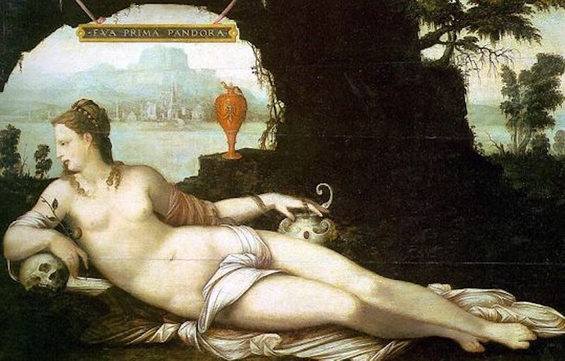 夏娃, 第一個潘朵拉 by Jean Cousin le Vieux - 西元1550 - 97 x 150 公分 