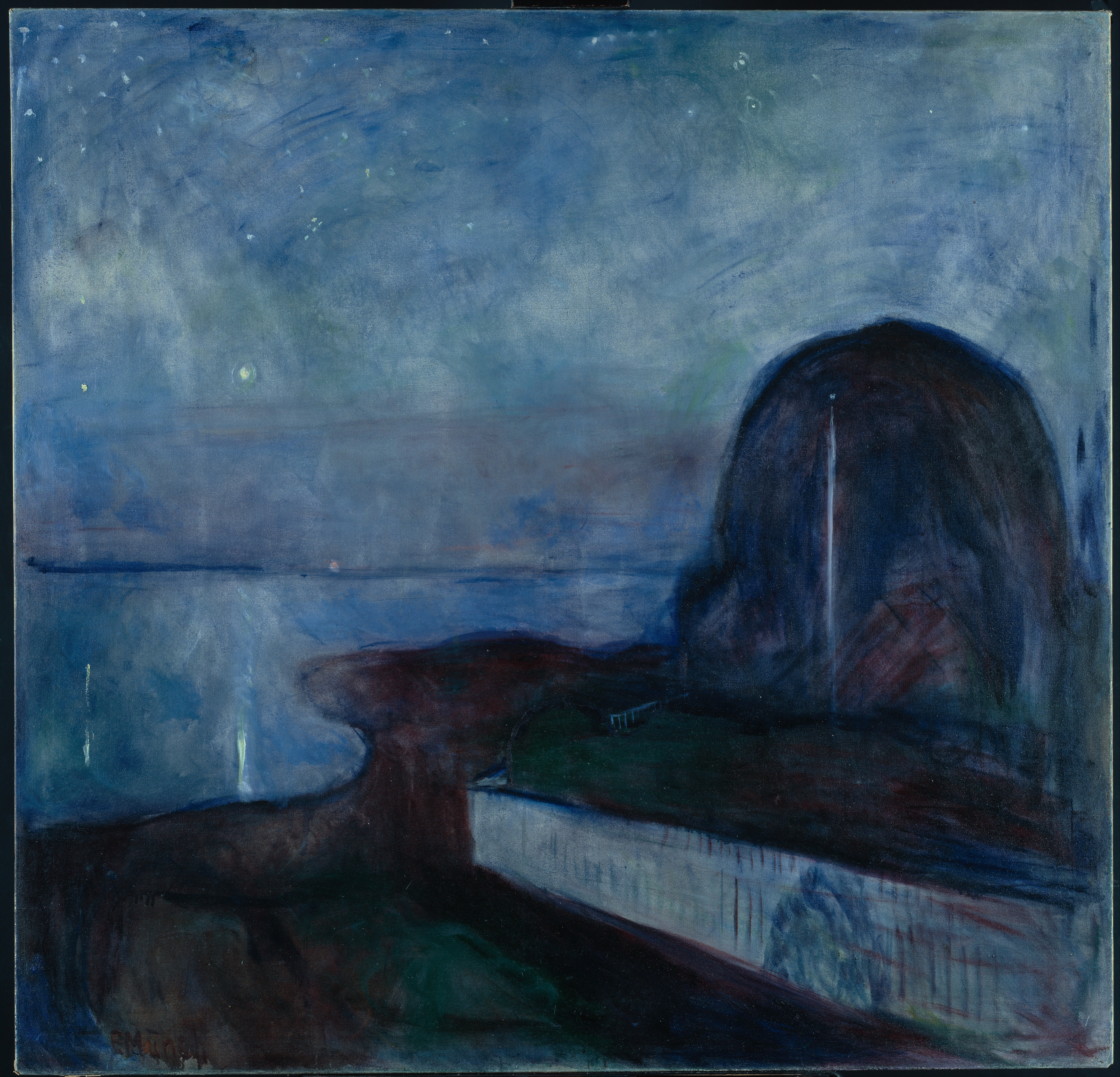 Hvězdná noc by Edvard Munch - 1893 - 130 x 140 cm 