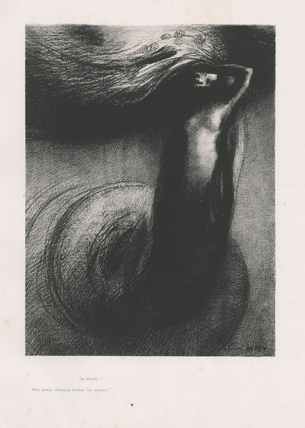 Tod: Meine Ironie übertrifft alles andere! by Odilon Redon - 1889 - - The Fitzwilliam Museum