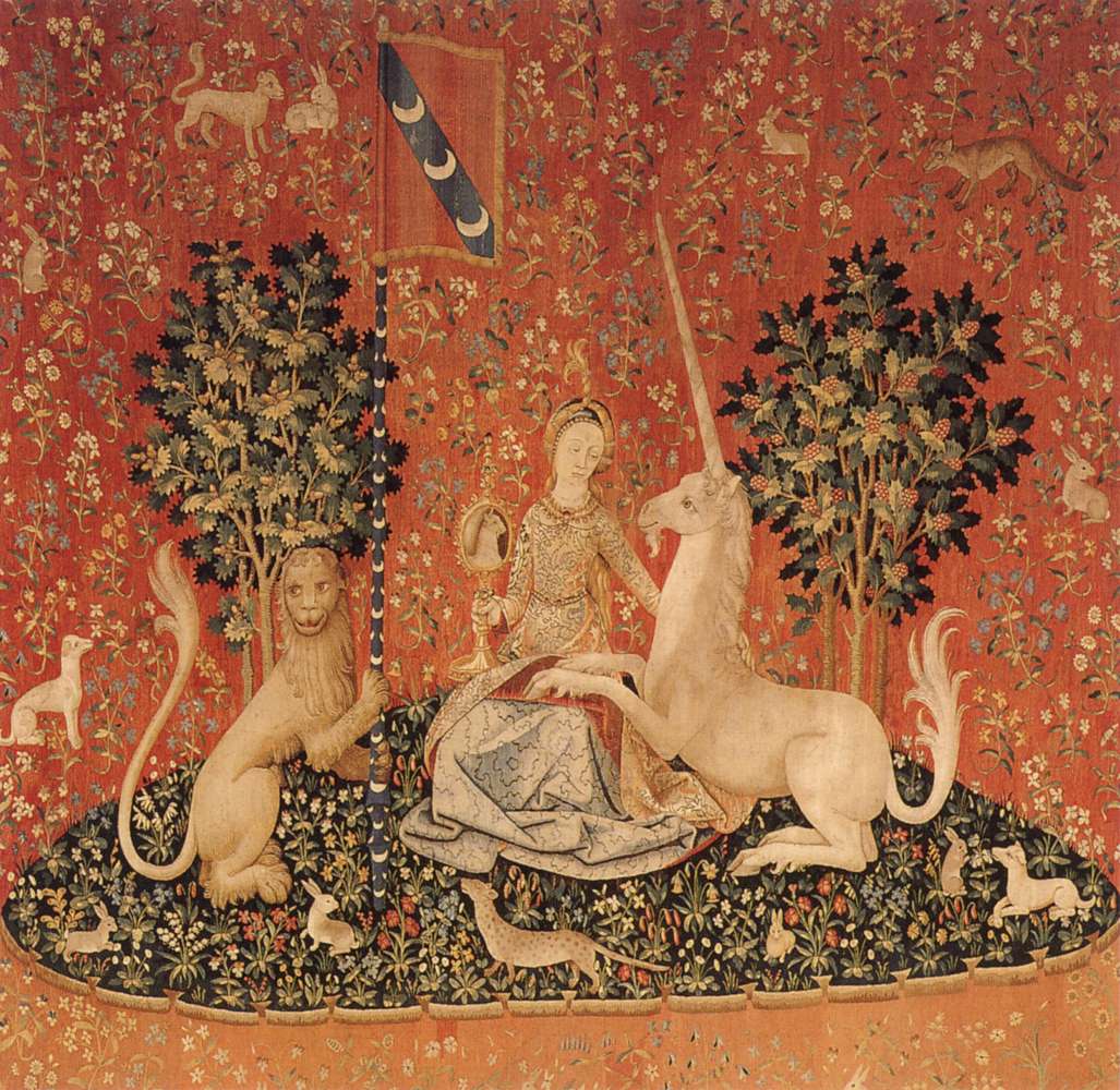 La Dame a la Licorne by Bilinmeyen Sanatçı - yak. 1500 - 300 x 303 cm 