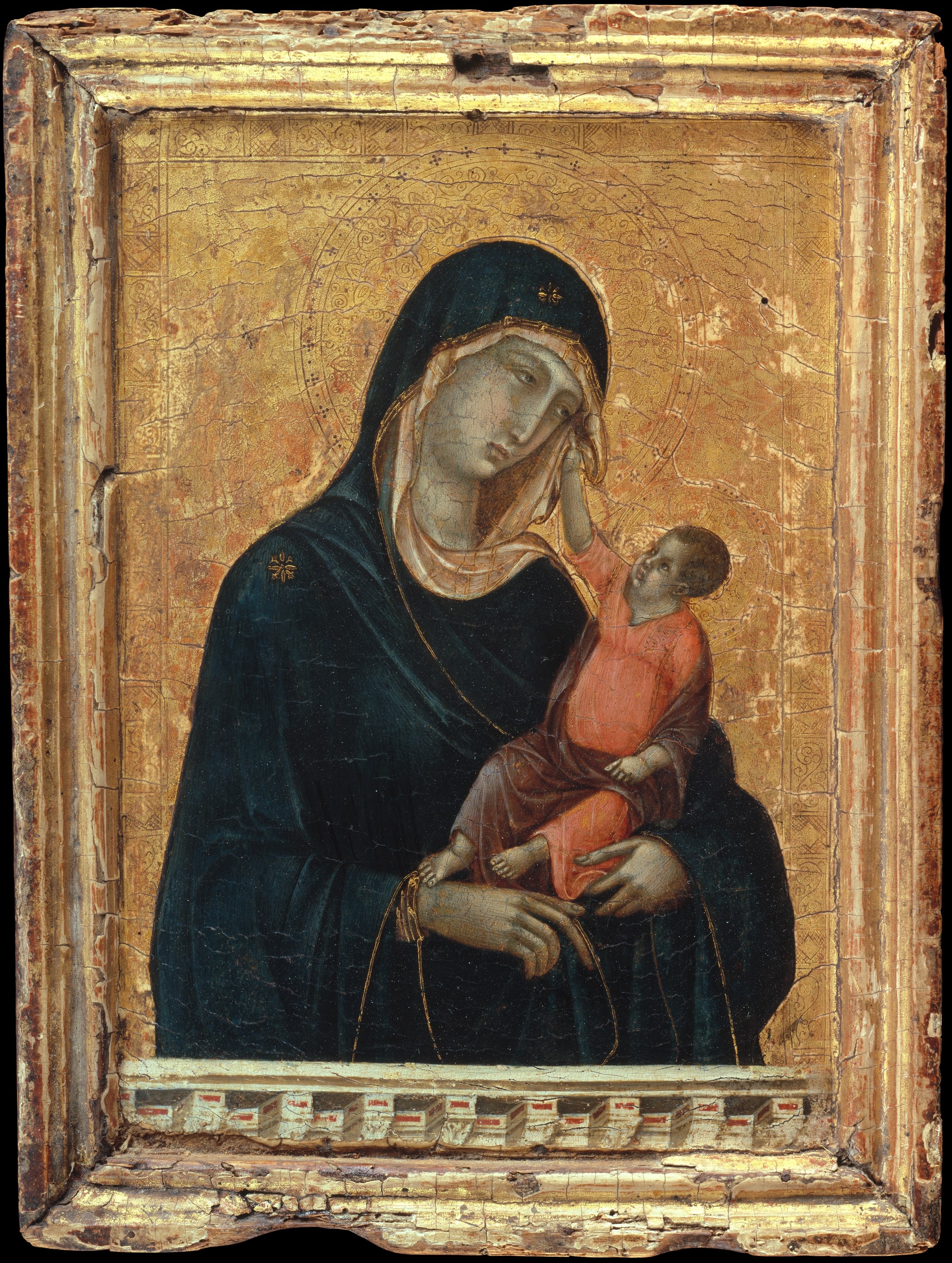 Fecioara cu pruncul by Duccio di Buoninsegna - ca. 1290–1300 - 11 x 8 1/4 in 