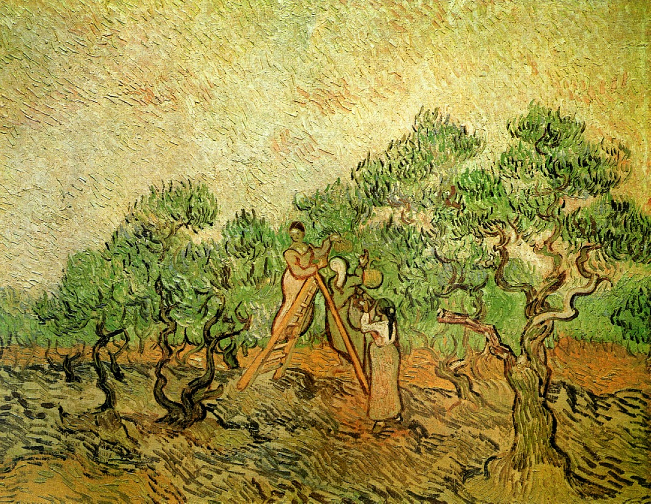 Olijfplukkers by Vincent Van Gogh - 1889 - 73 x 92 cm 