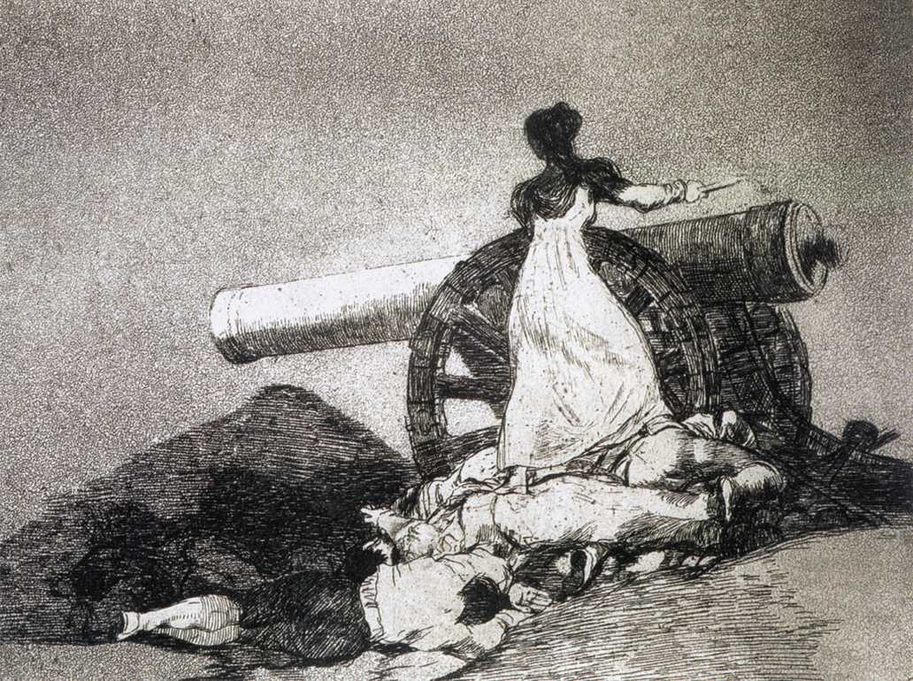 What courage!  by Francisco Goya - c. 1810–15 - - Berkeley Art Museum and Pacific Film Archive