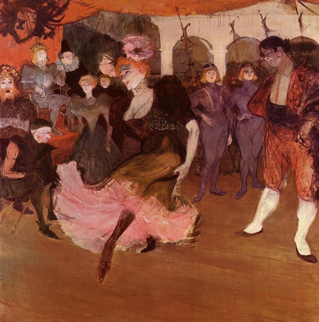 Η Μαρσέλ Λεντέρ χορεύει το μπολερό στο "Χιλπέριχος" by Ανρ Ντε Τουλούζ-Λωτρέκ -  1895 - 145 x 149 εκ. 