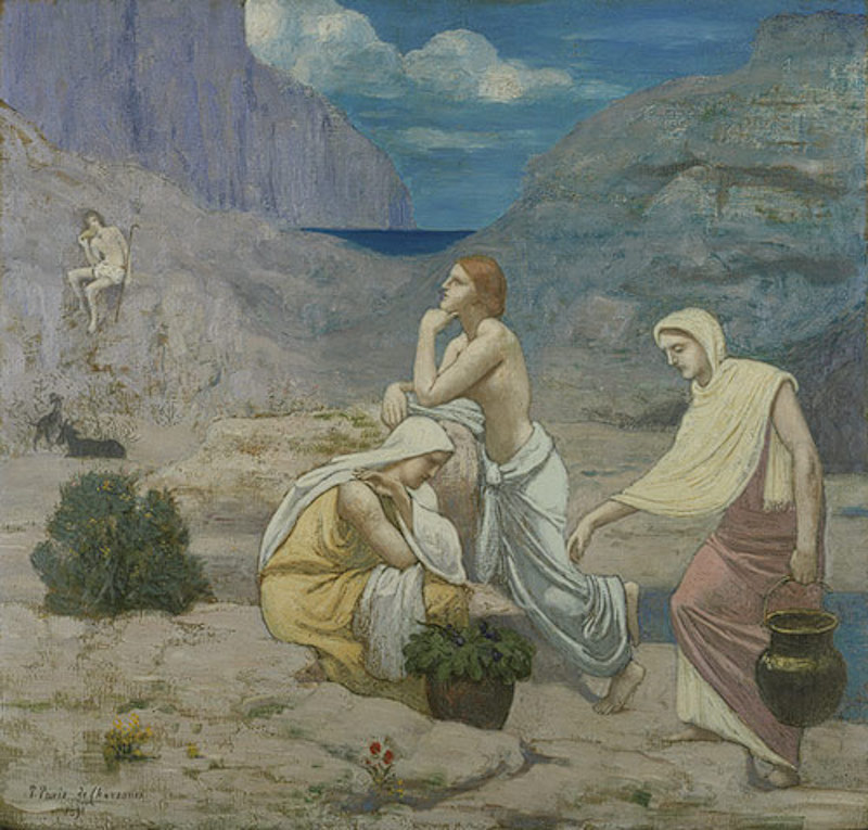 Çobanın Şarkısı by Pierre Puvis de Chavannes - 1891 - 104.5 x 109.9 cm 