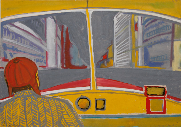 Otobüs Şoförü by Andrzej Wroblewski - 1956 - 40 × 31 cm 