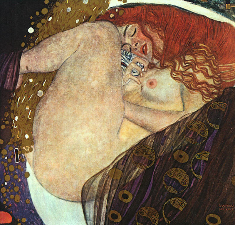 Danae by Gustav Klimt - 1908 - 77 cm × 83 cm collezione privata