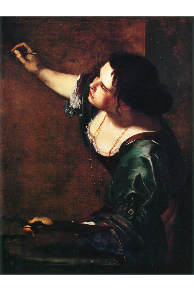 Self-portrait as the Allegory of Painting by Artemisia Gentileschi - 1638-9 - 96.5 × 73.7 cm Royal Collection, Windsor Castle