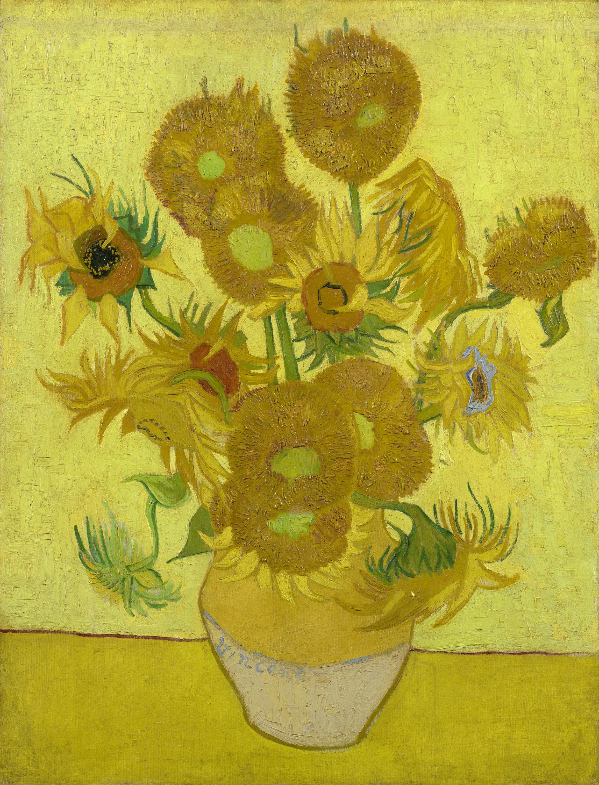 Vaso com Quinze Girassóis by Vincent van Gogh - January 1889 Van Gogh Museum