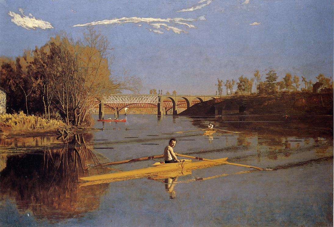 Max Schmitt in een skiff by Thomas Eakins - 1871 - - 