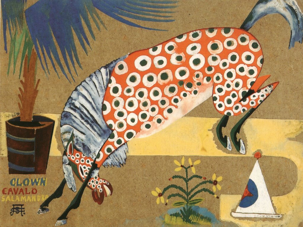 Klaun, Kůň a Mlok by Amadeo de Souza Cardoso - 1912 - - 
