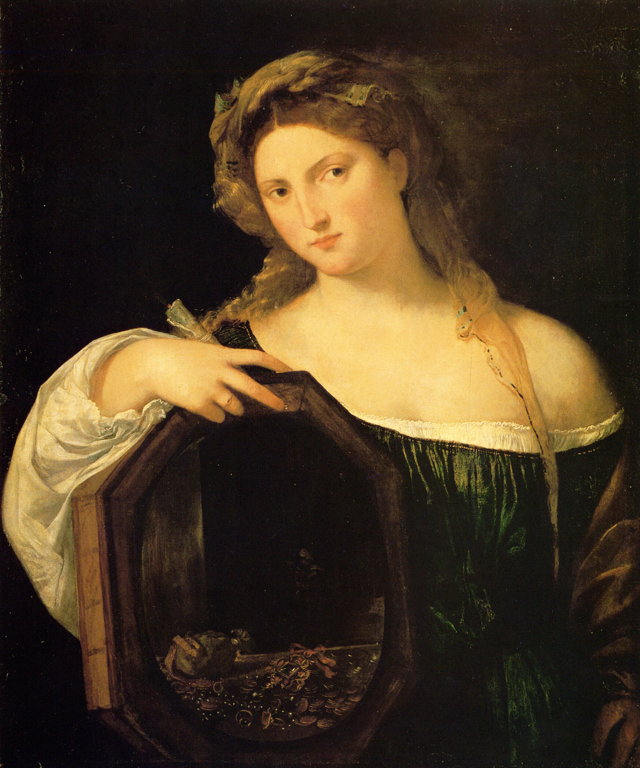 Amor Profano by  Titian - 1515 - 65 x 51 cm Kunsthistorisches Museum