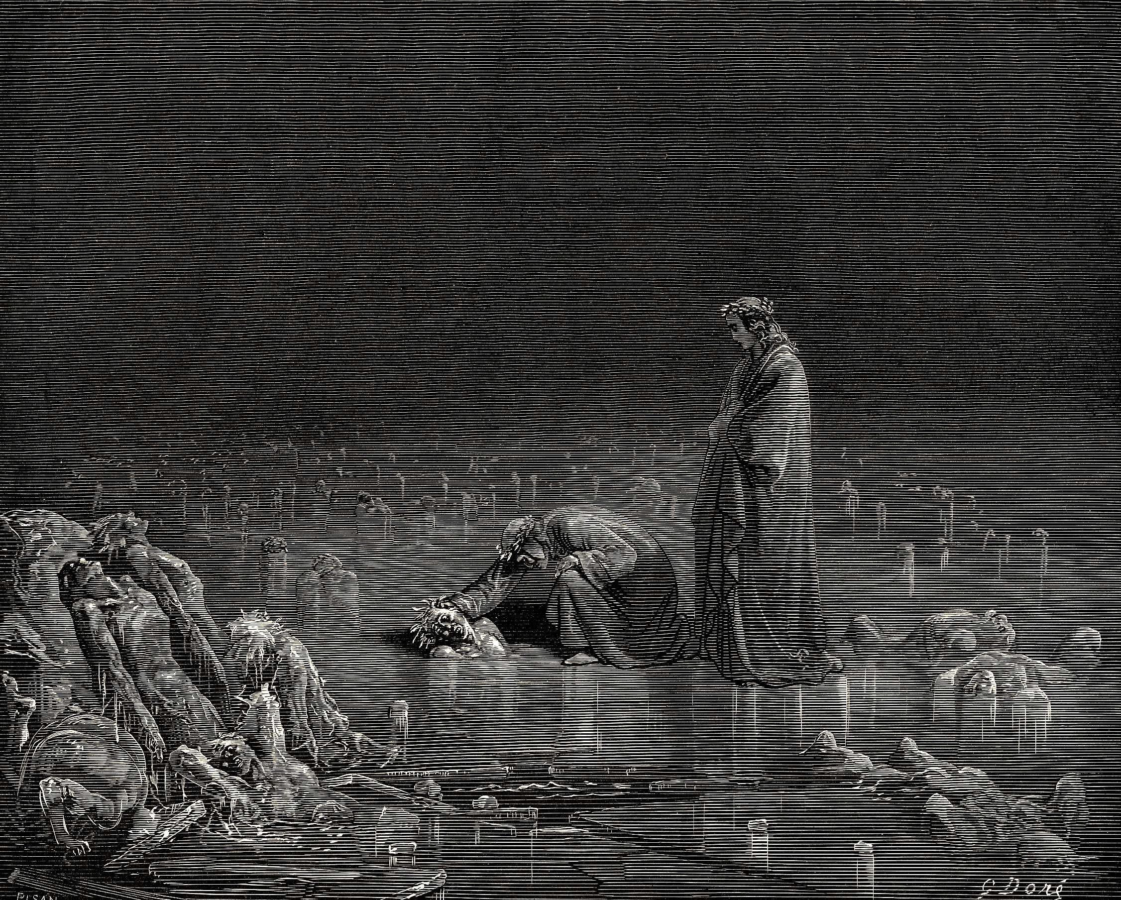 Infernul, Canto 32 by Gustave Doré - 1861 - - 
