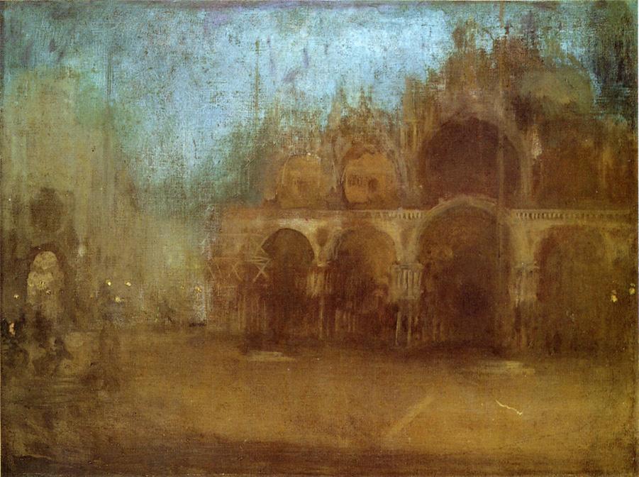 Nocturne: Blue and Gold, St Mark's Venice by James Abbott McNeill Whistler - 1879-80 - 44.5 x 59.7 cm National Museum Cardiff