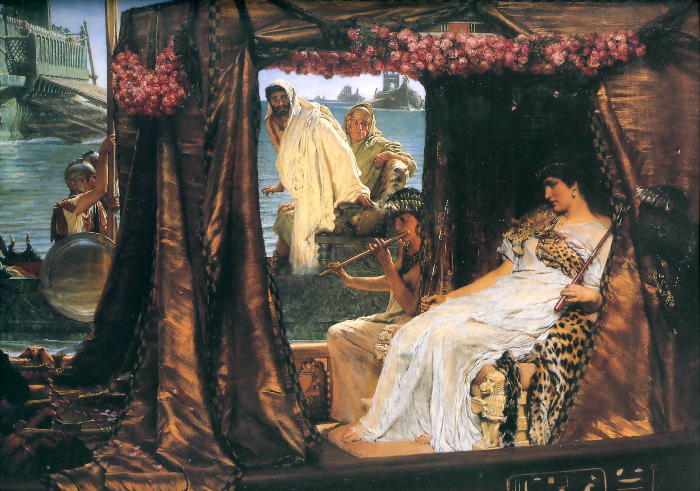 The Meeting of Antony and Cleopatra: 41 BC by Lawrence Alma-Tadema - 1885 - 65.5 × 92 cm private collection