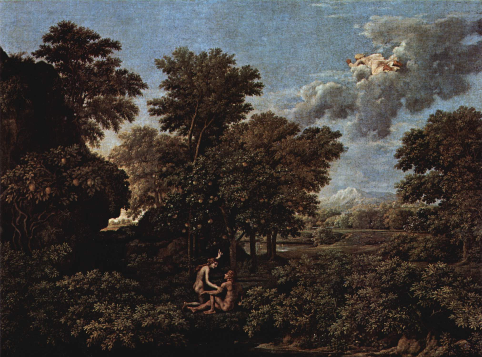 Frühling (Paradies auf Erden) by Nicolas Poussin - 1664 - 117 x 160 cm Musée du Louvre