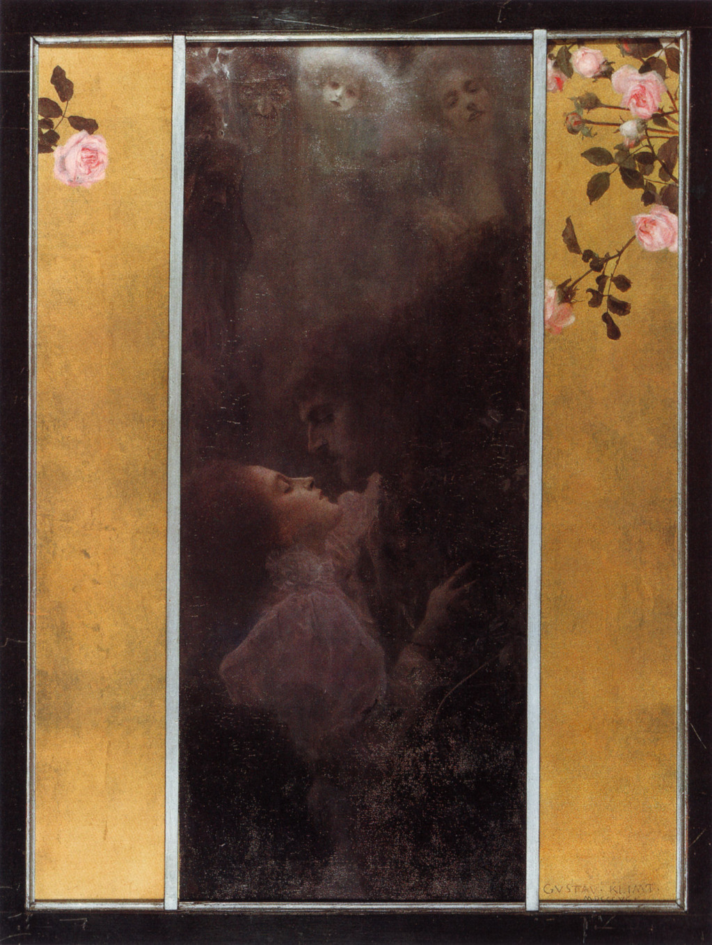爱 by 古斯塔夫· 克林姆特画 - 1895 -  60 x 44 cm 艺术史博物馆