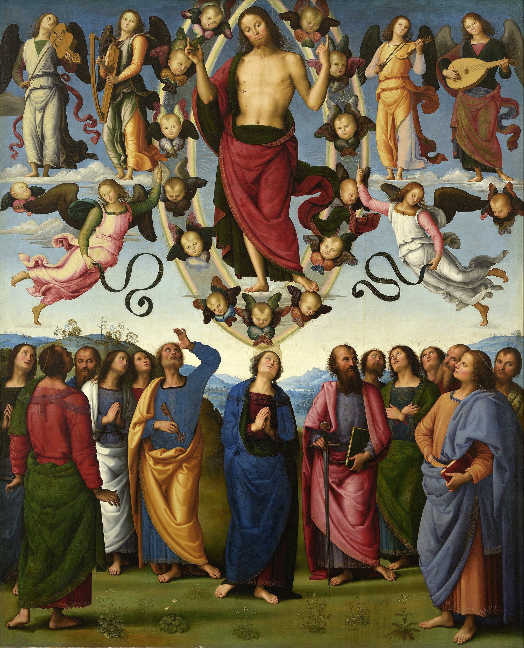 Mesih'in Cennete Yükselişi by Pietro Perugino - 1500 - 342 x 263 cm 