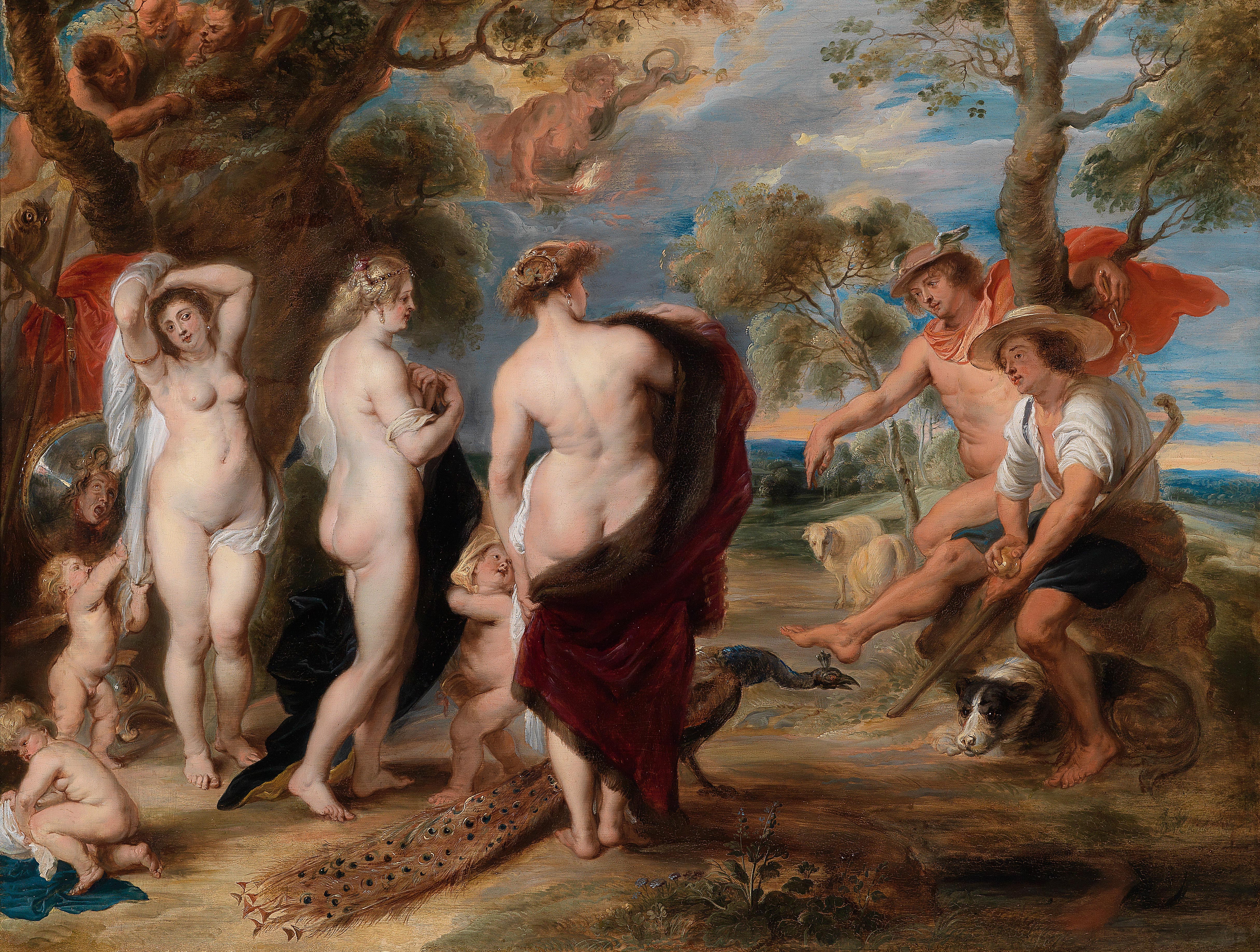 Le jugement de Paris by Peter Paul Rubens - 1636 