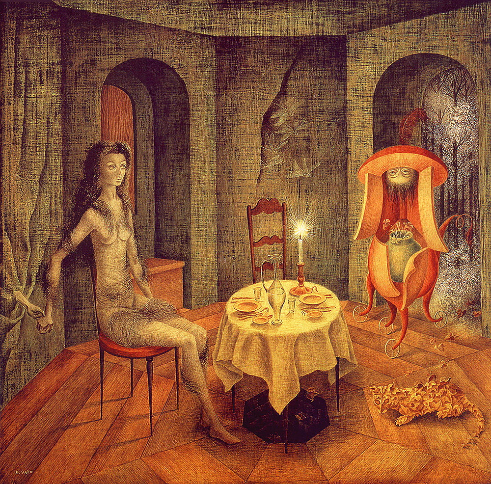 Unexpected Visit by Remedios Varo Uranga - c.1950 - - private collection