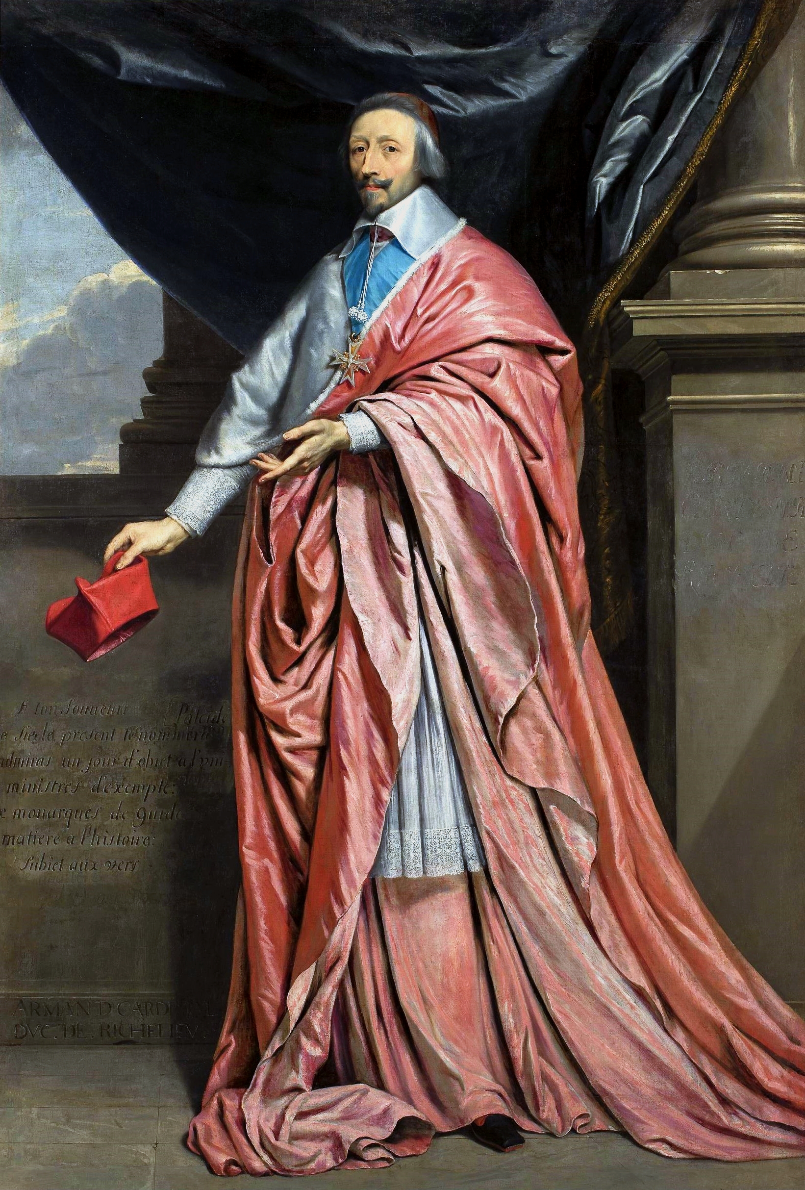 Kardinal Richelieu'nun Portresi (Org. Portrait of Cardinal Richelieu) by Philippe de Champaigne - yaklaşık 1640 - 225 × 156 cm 
