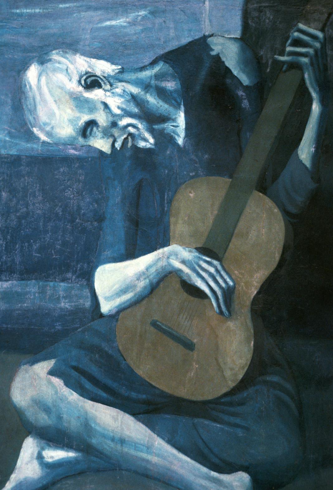 The Old Guitarist by Pablo Picasso - 1903 - 122.9 x 82.6 cm private collection