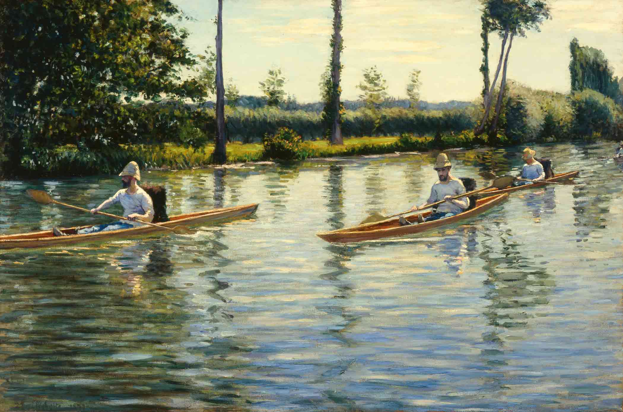 Boating on the Yerres by Gustave Caillebotte - 1877 - 40 3/4 × 61 3/8 in Milwaukee Art Museum