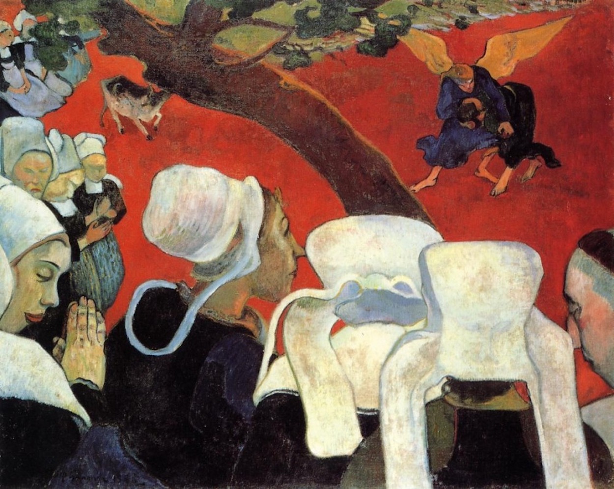 La visión tras el sermón by Paul Gauguin - 1888 - 74.4 x 93.1 cm Las Galerías Nacionales de Escocia