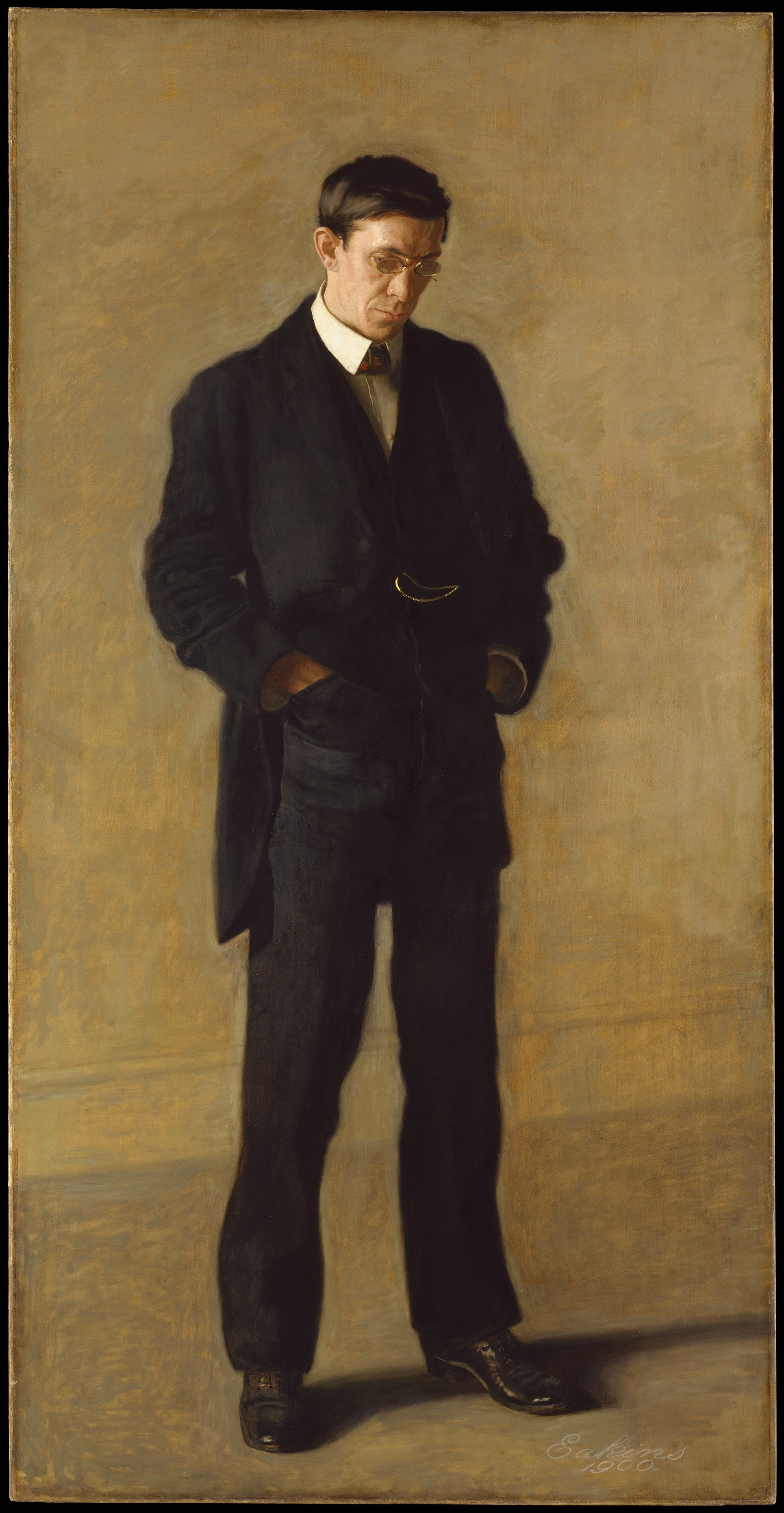 Il Pensatore: Ritratto di Louis L. Kenton by Thomas Eakins - 1900 - 208.3 cm × 106.7 cm 