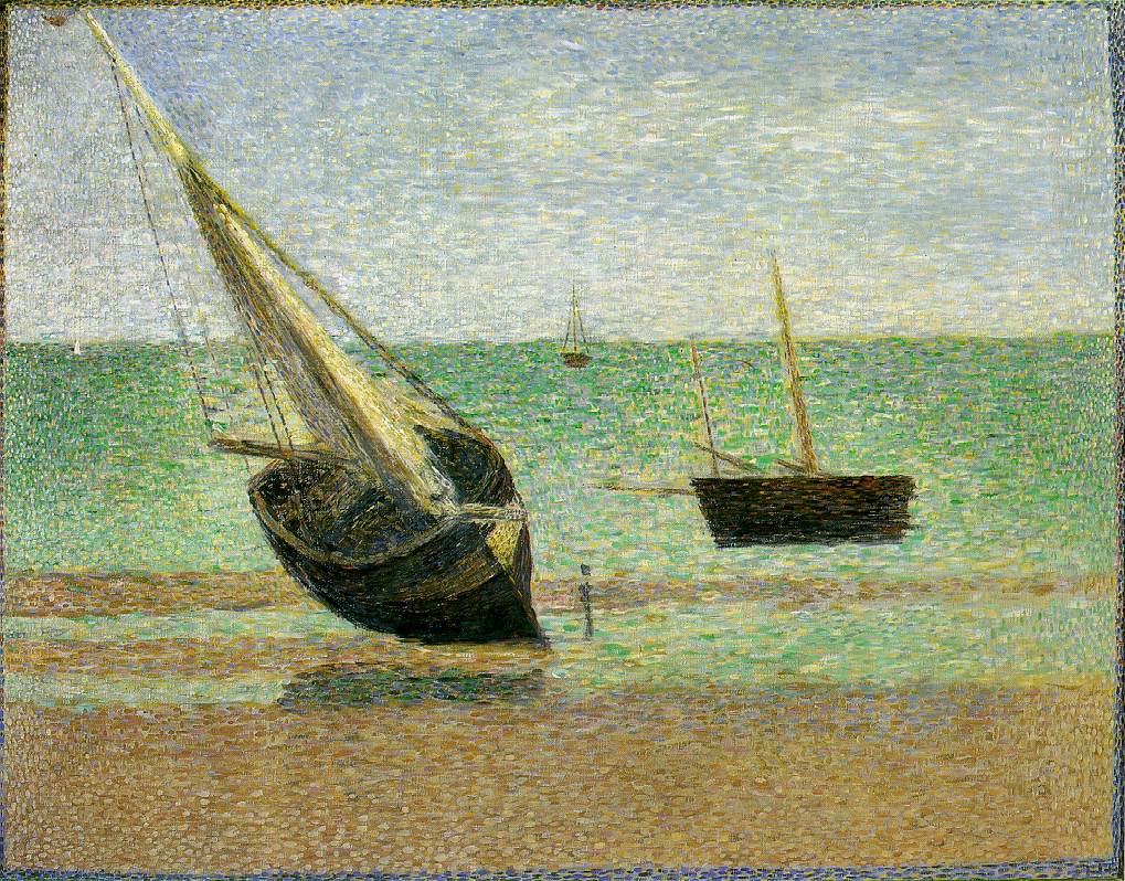 Marea baja en Grandcamp by Georges Seurat - 1885 Colección privada