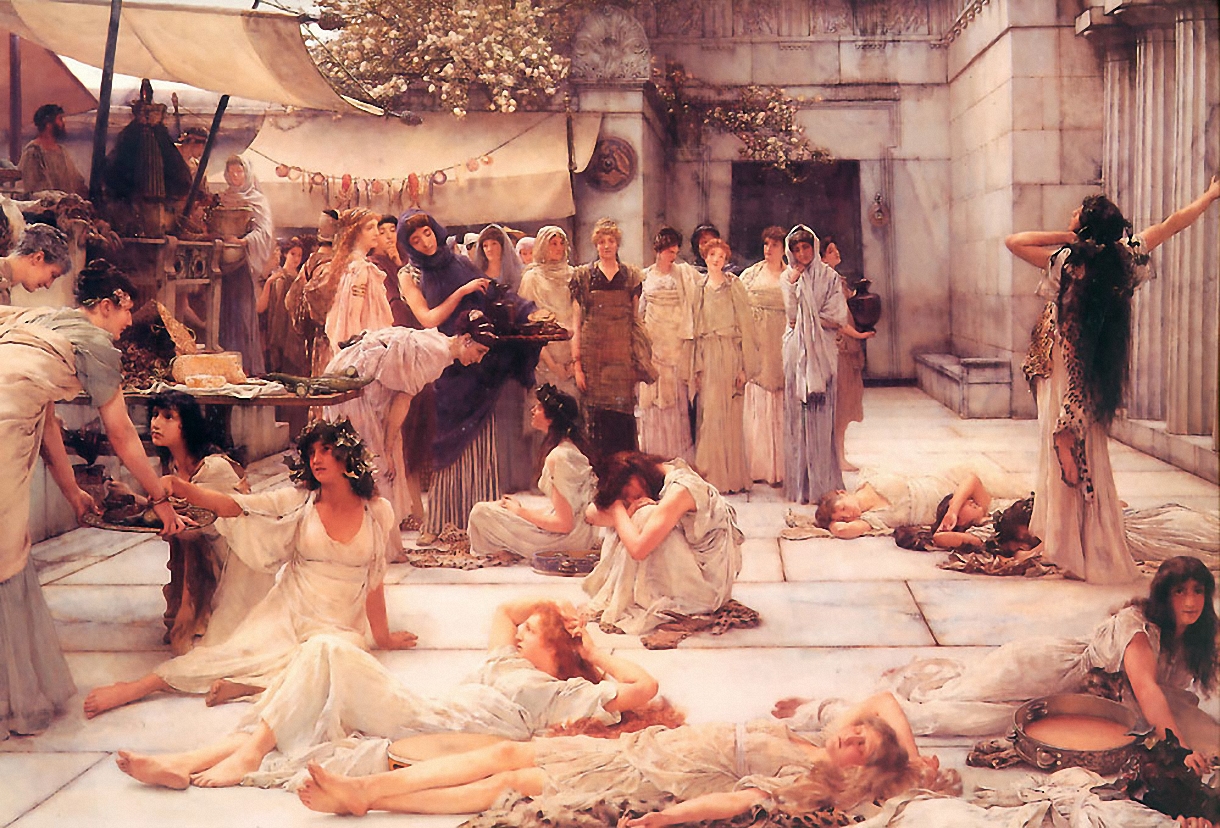 The Women of Amphissa by Lawrence Alma-Tadema - 1887 - 182.8 x 121.8 cm private collection