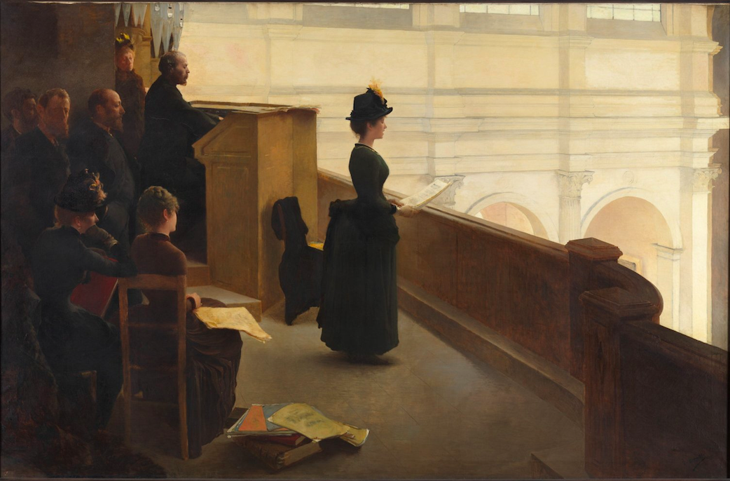 Repetiția cu orgă by Henry Lerolle - 1887 - 236.9 x 362.6 cm 
