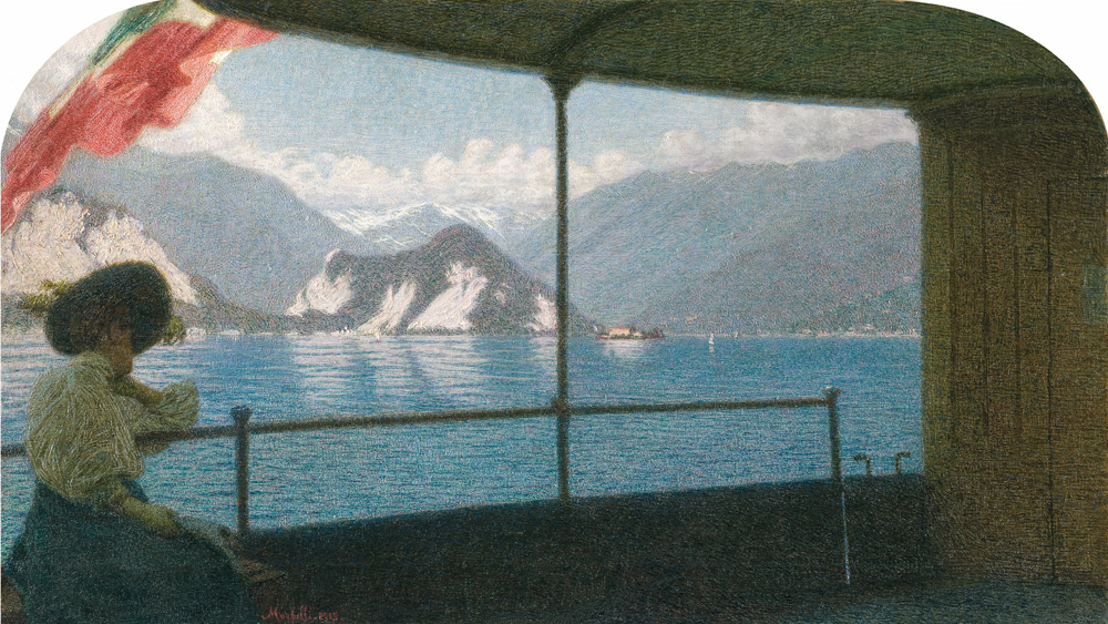 A Boat on Lake Maggiore by Angelo Morbelli - 1915 - 103 x 58,5 cm Fondazione Cariplo