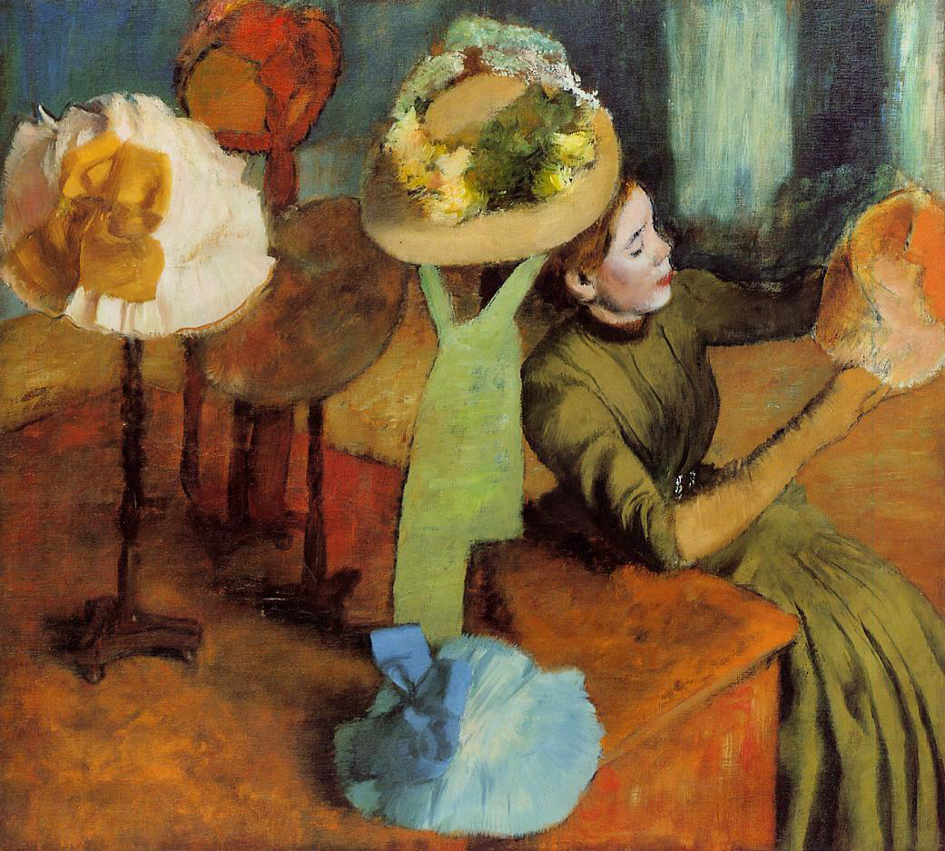 女帽店 by Edgar Degas - 1879至1886年間 - 100 x 110.7 公分 