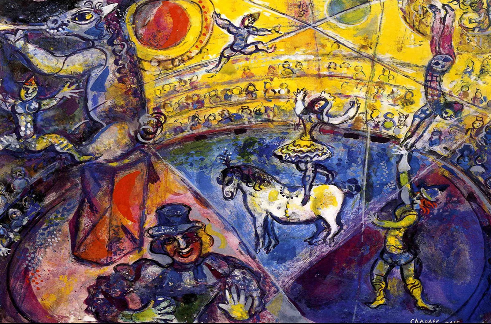 The Circus by Marc Chagall - 1964 - - private collection