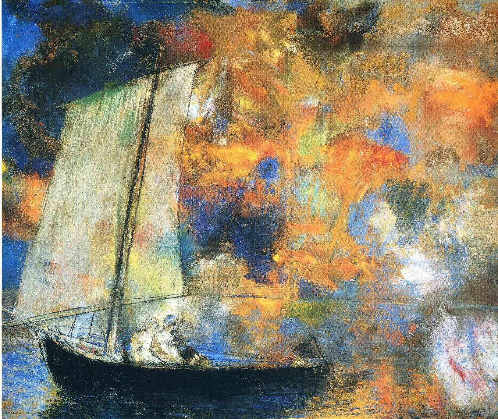 Flower Clouds by Odilon Redon - c. 1903 - 54.2 x 44.5 cm Art Institute of Chicago