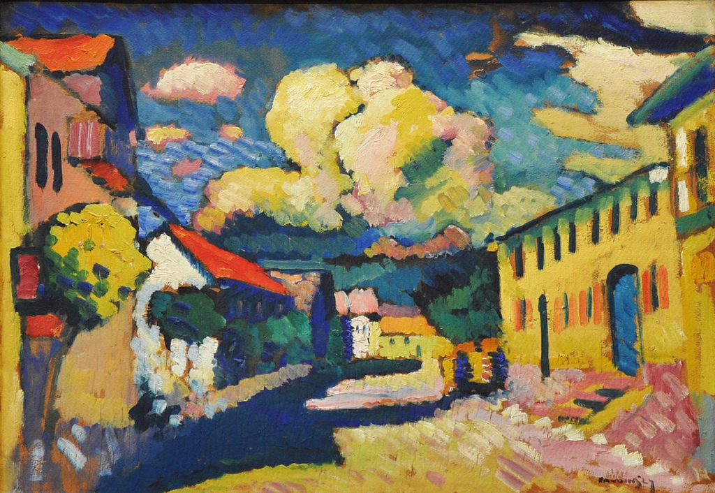 Murnau, a Village Street by Wassily Kandinsky - 1908 -  48 x 69.5 cm private collection