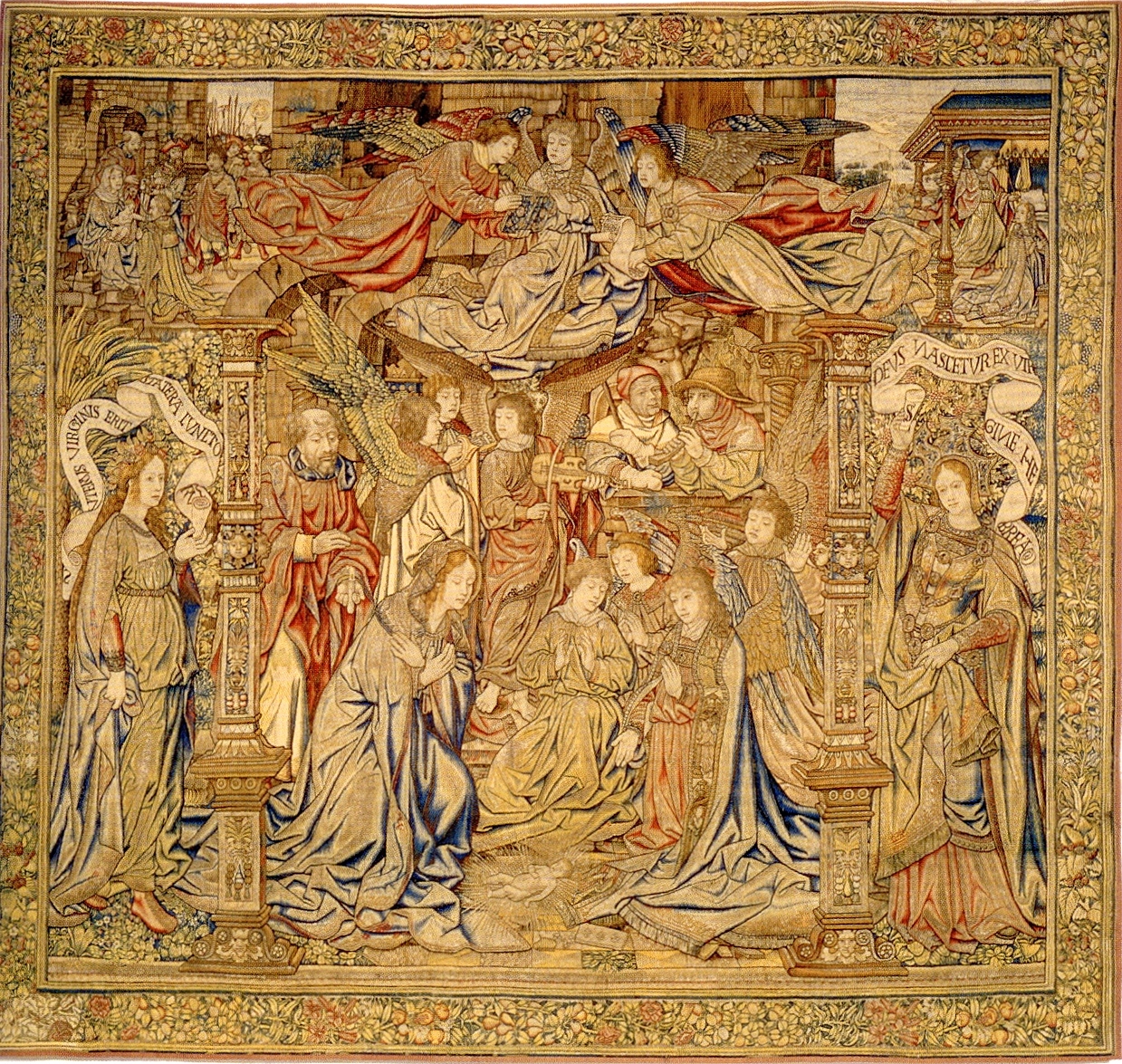 Wandteppich (Die Geburt Christi) by Jan van Roome - ca. 1520 - 275 x 260 cm Iparművészeti Múzeum, Budapest