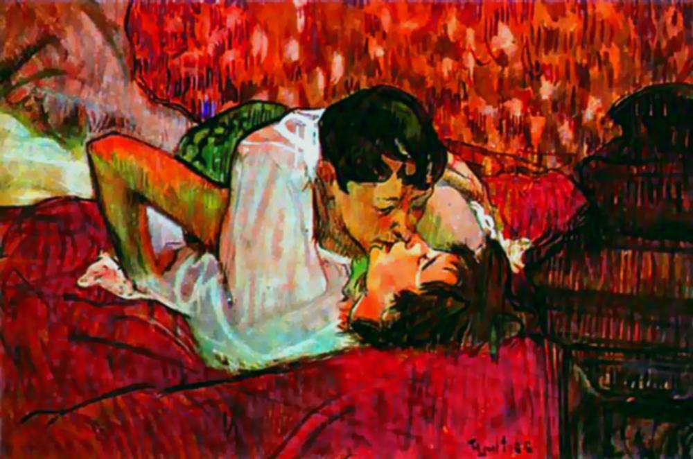 Pocałunek by Henri de Toulouse-Lautrec - 1892 - 60 x 80 cm 
