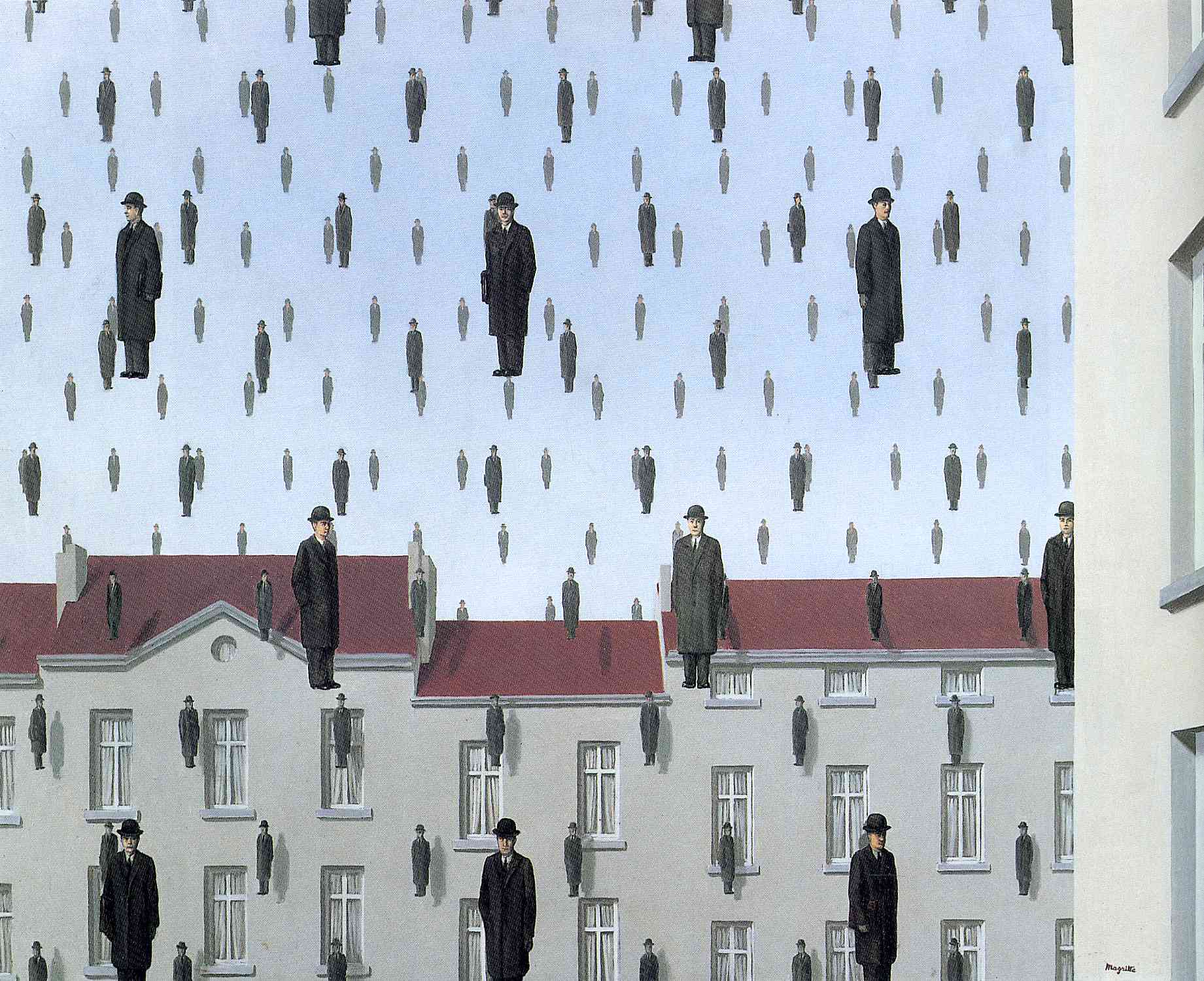 Golconda by René Magritte - 1953 - 100 x 81 cm Menil Collection